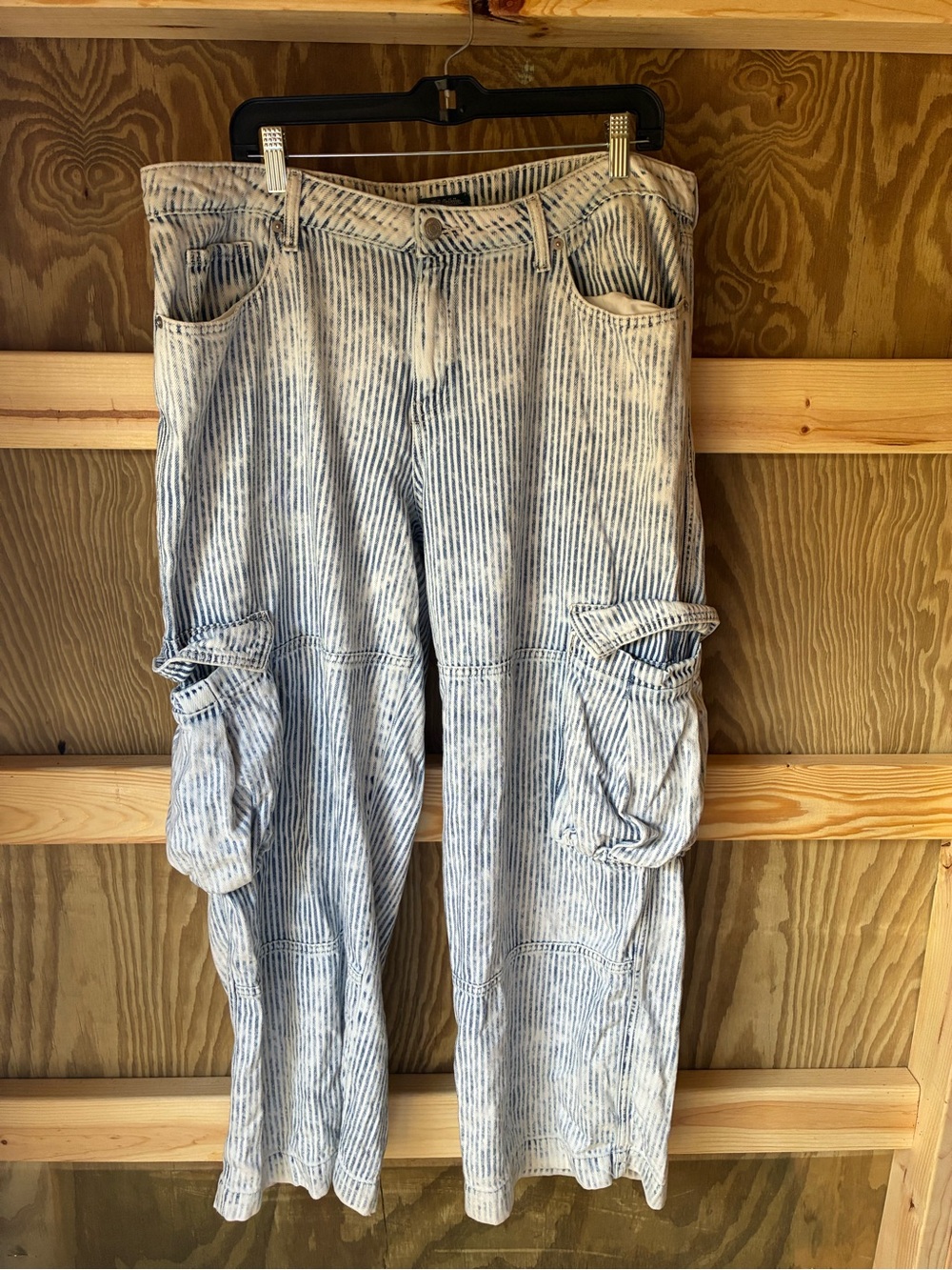 wild fable Blue & White Striped Cargo Pants